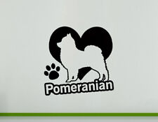 Perro Pomerania Animal Mascota Habitación Comedor Dormitorio Adhesivo Pared Foto