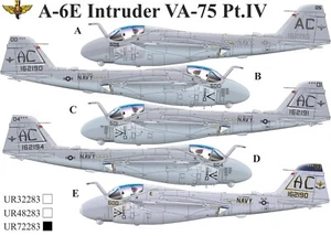 UpRise Decals UR72283 - DECAL A-6A/E Intruder VA-75 Pt.4 mit Schablonen 1/72 - Bild 1 von 6