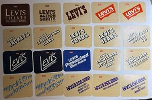 Lotto di 20 insegne da esposizione Levi's Store Rack vintage anni 80 RARA - Foto 1 di 21