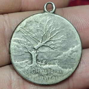 #46-25 ~ Saint Christophe à identifier - Argent 10,01g / médaille 勋章 - Picture 1 of 2