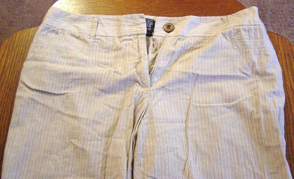 Pantalón Studio 1940 color tostado a rayas talla 16 Foto 1 de 4