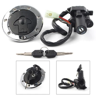 Ignition Switch+Gas Cap Cover Lock+Key Set Fit Kawasaki ZX7R ZX9R ZXR750 ZX900 - Image 1 of 4