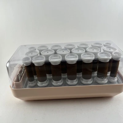 Remington 20 Flocked Hot Rollers Velvet Hair Curlers Vintage KF-20-1 w/ Pins - Image 1 of 4