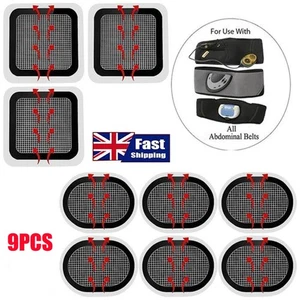 9 Pcs Replacement Gel Pads Updated Body Electrodes Pads for Slendertone Abs Belt - Picture 1 of 12