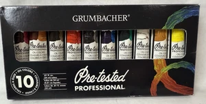Grumbacher Pre-Tested Oil Color Set, 24ml Tubes, 10-Color Multicolor -- NEW - Picture 1 of 5