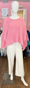 Neu mit Etikett blau Buttercup rosa Spitze Poncho Pullover Größe: M - Bild 1 von 4