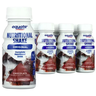 Batido nutricional Equate Original, chocolate, 8 fl oz, 6 unidades Foto 1 de 4