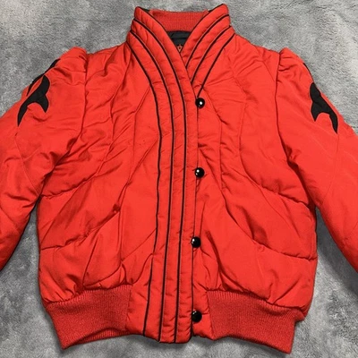 Chaqueta de bombardero vintage Mod Maid mediana pagoda hombro acolchada chaqueta de esquí Corea Foto 1 de 4