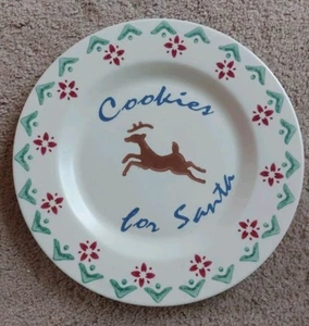 Pfaltzgraff Cookies For Santa Nordic Christmas Plate 9" Reindeer Holiday - Picture 1 of 6