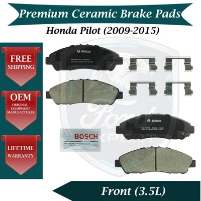 Bosch OEM Front Ceramic Brake Pads Kit For 2009-2015 Honda Pilot Lifetime Warran - Image 1 of 4