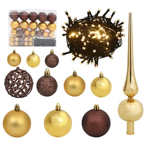 Christmas Ball Set Set of 61 Shiny gold, matte gold, bronze - Picture 1 of 9