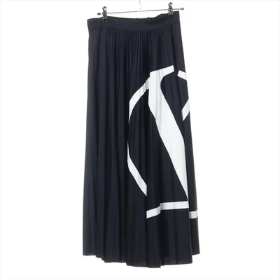 Valentino Polyester Skirt S Ladies' Black  V logo - Image 1 of 4