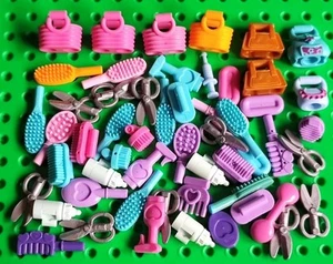 LEGO Friends Minifigure Accessories Bundle Lot Hair Salon Brush Basket Scissors - Picture 1 of 5