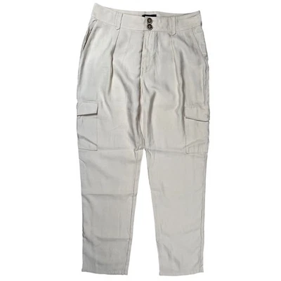 Pantalón cargo Paige Becca cintura alta para mujer talla 6 en abedul utilitario rayón neutro Foto 1 de 4