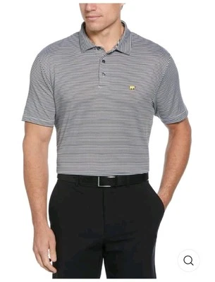 Polo Jack Nicklaus Para Hombre Negro/Blanco Rayas Manga Corta Dorado - XL Foto 1 de 3