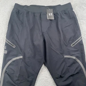 Under Armour Unstoppable Cargo Pants Mens 2XL Black Fitted Joggers New - Picture 1 of 11
