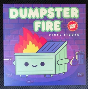 Dumpster Fire Glow In The Dark Edition Vinyl Figure 100% soft LE - Picture 1 of 5