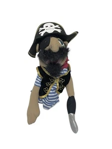Melissa & Doug Barnacle Bart Pirate Hand Puppet Plush Toy Theater Eyepatch Hook - Picture 1 of 6