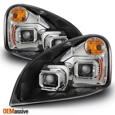Faros proyectores dobles cromados Fit 2008-2017 Freightliner Cascadia repuesto Foto 1 de 4