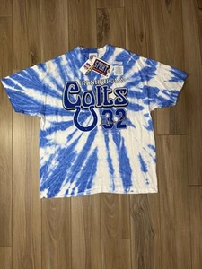 Vintage 2000 Edgerrin James Signature NFL Indianapolis Colts Tie Dye T-Shirt XL - Picture 1 of 8