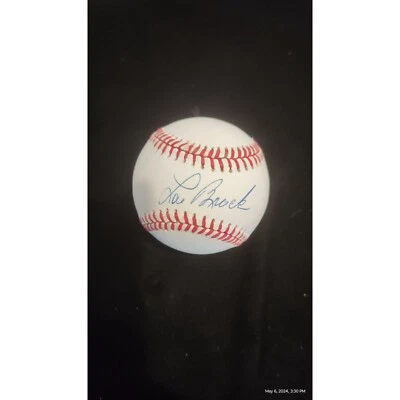 PSA Lou Brock Cardinals HOF Autographed Official William White NL Baseball - Image 1 of 4