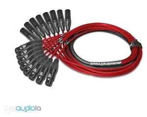 Premium Mogami 2932 8 Channel Snake | Neutrik Gold XLR-F XLR-M | Red 50 Feet - Imagen 1 de 1