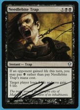 Needlebite Trap Zendikar NM Black Uncommon Artist Signed CARD (s4759) ABUGames