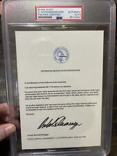 Arnold Schwarzenegger Signed 5x7 Famous Letter Governor PSA Autographed Cut