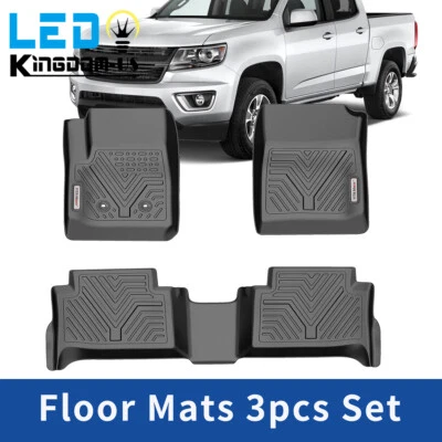 3D Floor Mats Liner for 2015-2022 Chevy Colorado GMC Canyon Crew Cab All Weather - Image 1 of 4