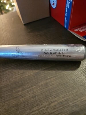 New sealed in plastic 2013 Yadier Molina Matt Carpenter Silver Slugger mini bat - Image 1 of 2