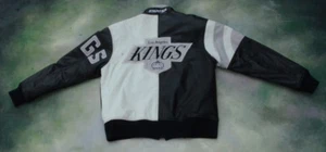 RARE Vintage Starter NHL Los Angeles Kings Men's Leather Jacket Size L. - Picture 1 of 8