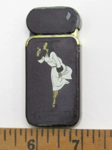 OLD GIRL SMOKING CIGARETTE POCKET LIGHTER COLLECTIABLE - Picture 1 of 1