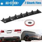 33" Universal Black 7 Shark Fins Car Rear Bumper Spoiler Wing Lip Diffuser Decor