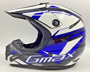 GMAX GM46.2X Traxxion TC-2 Off-Road Helmet BLACK/BLUE X-LARGE 61-62CM 72-6653X - Picture 1 of 9