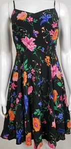 Brand New! Old Navy Black Floral Spring Summer Tank Dress Size L Large 10 12 - Picture 1 of 1