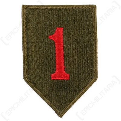 WW2 Repro US Army 1st Infantry Division Cloth Patch Type 3 Big Red One GI D-DAY - Image 1 of 3