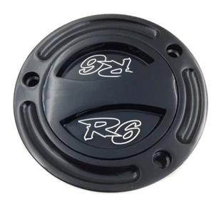 Black Motorcycle Keyless Fuel Tank Caps Fit For Yamaha YZF-R6/R6S 1999-2019 NEW - Foto 1 di 6