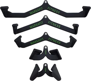 Home Gym Fitness Rowing T-Bar V-Bar Pulley Cable Machine Attachments, Bicep Curl - Picture 1 of 9
