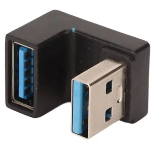 Down Angled U Shape USB 3.0 A Male to 3.0 A Female Extension 10Gbps OTG Adapter - Picture 1 of 11