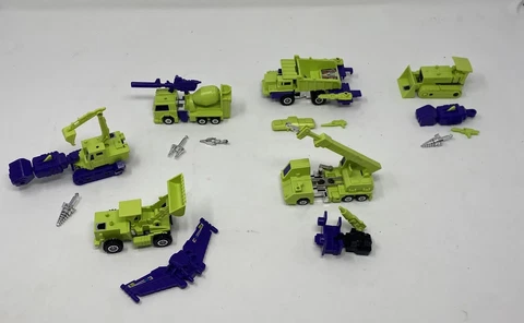 G1 Devastator Near Complete Constructicon 1984 Transformers Takara Japan Vintage Cover
