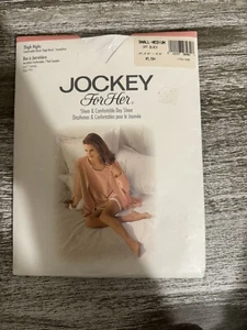 Vintage Jockey For Her Day Sheer Thigh High Size Small-medium Off Black - Picture 1 of 2