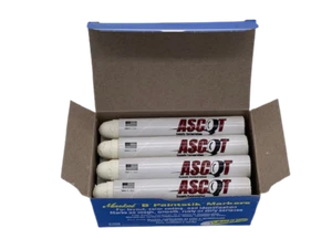 2 BOXES 24 MARKAL E WHITE TIRE CHALK PAINT STICKS CRAYON MARKER GRAFFITI - Picture 1 of 1