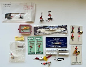 Vintage Fishing Lures, advertisement Lot some NOS , light used SEE PHOTOS - Picture 1 of 13