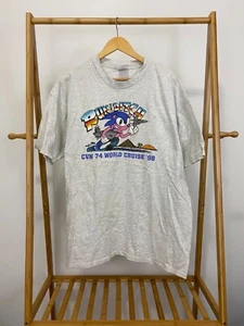  VTG Sonic the Hedgehog Run The Ditch CVN 74 World Cruise 98 Naval T-Shirt XXL - Picture 1 of 6