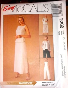 McCALL'S Women's Sewing Pattern - Jacket Top Skirt Pants 2200 - UNCUT 10 - 14 - Picture 1 of 2