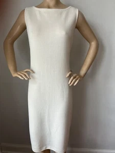 NEU ST JOHN STRICKKLEID GRÖSSE 12 WEISS CREME SANTANA - Bild 1 von 4