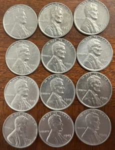 1943 - P Lincoln Steel Wheat Penny - About Uncirculated (AU)++ - 1 Coin Per Lot - Picture 1 of 3