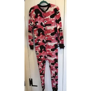 LAZY ONE Piece Flapjack Long John Bottom Flap Pajamas “Deeriaire “ PJ Adult Size - Picture 1 of 4