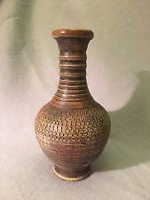 Unusual Turned Inscribed Carved Native American Art Pottery Vase mesoAmerican?