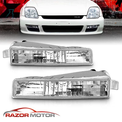 For 1997 1998 1999 2000 2001 Honda Prelude Euro Clear Bumper Signal Lights Pair - Image 1 of 4